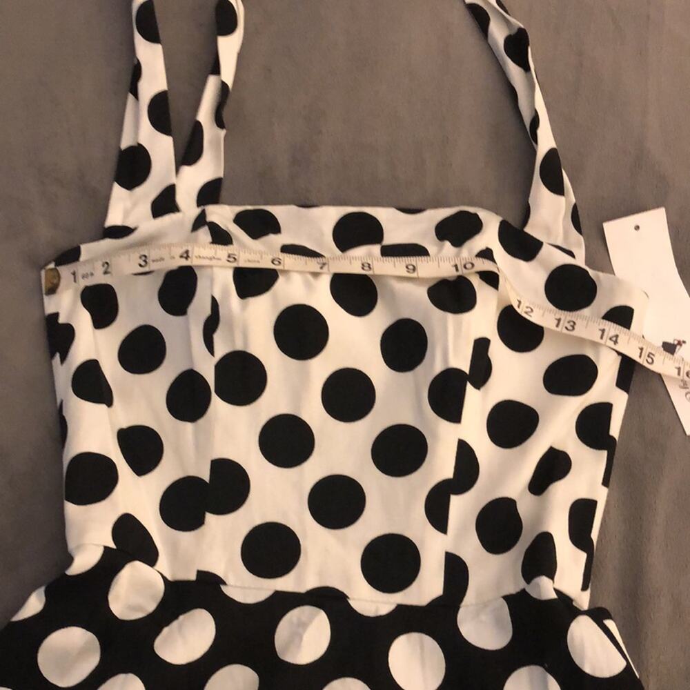 Kenley Collins Project Runway Rare Polka Dot Halter Dress XS Pin Up Vintage Vibe - Picture 9 of 12